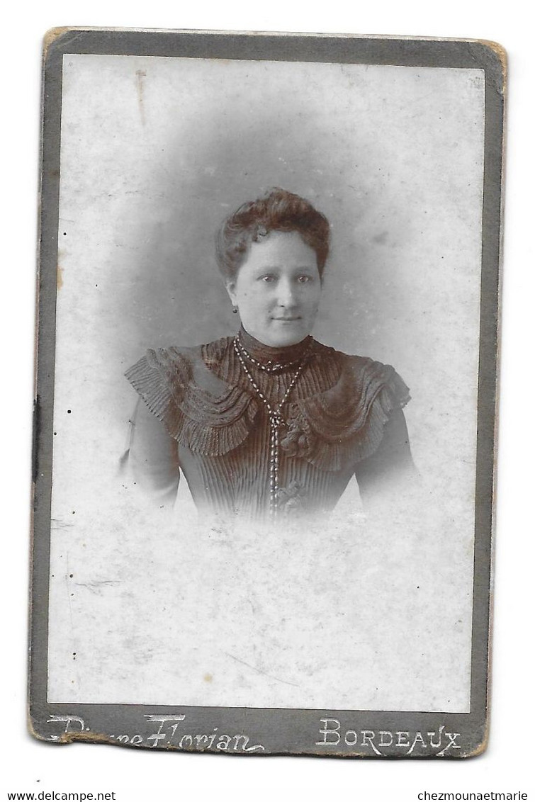 BORDEAUX - MADAME PICHERIT DE BARBEZIEUX - CDV PHOTO FLORIAN - Personnes Identifiées