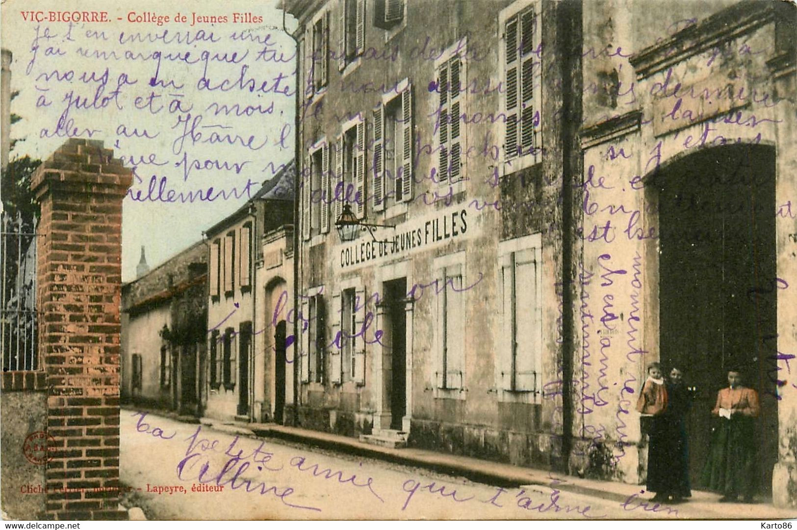 Vic Sur Bigorre * Le Collège De Jeunes Filles * Rue Du Village - Vic Sur Bigorre