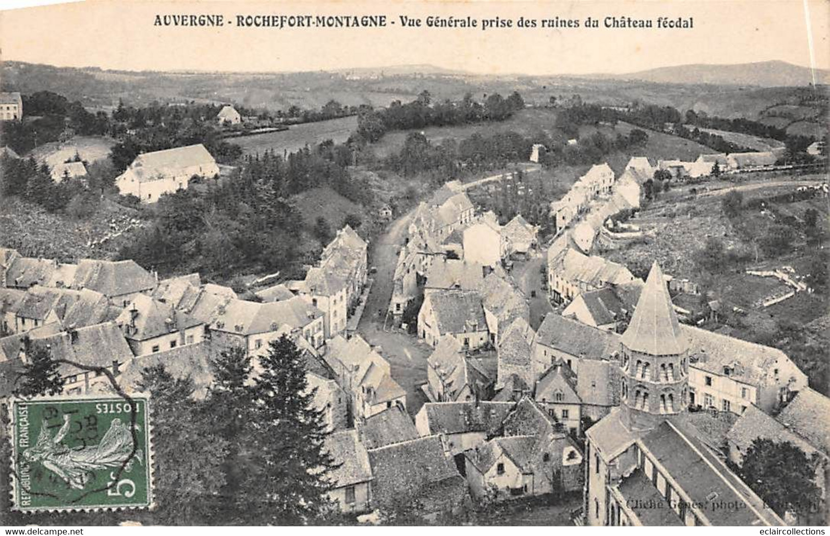 Rochefort-Montagne        63           Vue Générale Prise Des Ruines Du Château   (voir Scan) - Andere & Zonder Classificatie