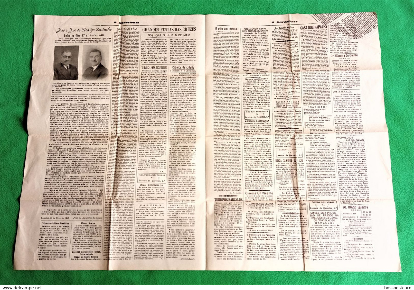 Barcelos - Jornal O Barcelense Nº 1825, 30 De Março De 1946 - Imprensa - Portugal. - Algemene Informatie