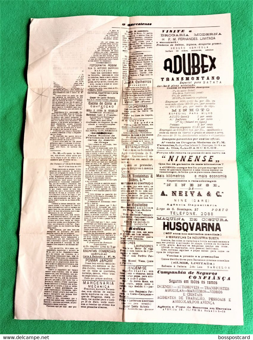 Barcelos - Jornal O Barcelense Nº 1825, 30 De Março De 1946 - Imprensa - Portugal. - General Issues