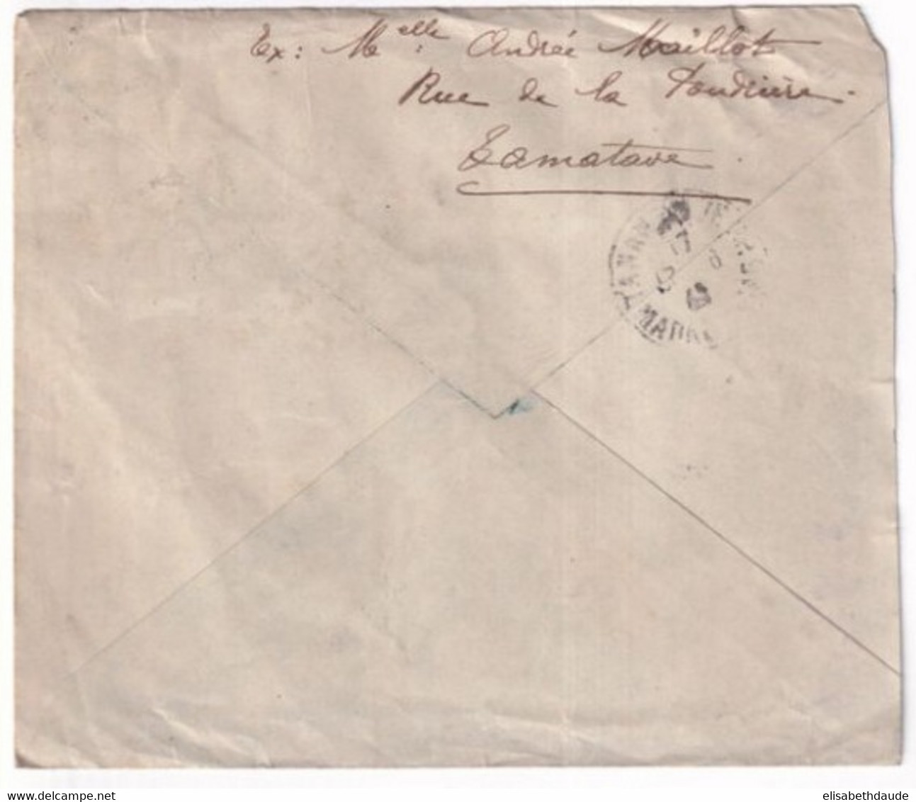 MADAGASCAR - 1943 - FRANCE LIBRE - ENVELOPPE RECOMMANDEE De TAMATAVE => TANANARIVE - Briefe U. Dokumente