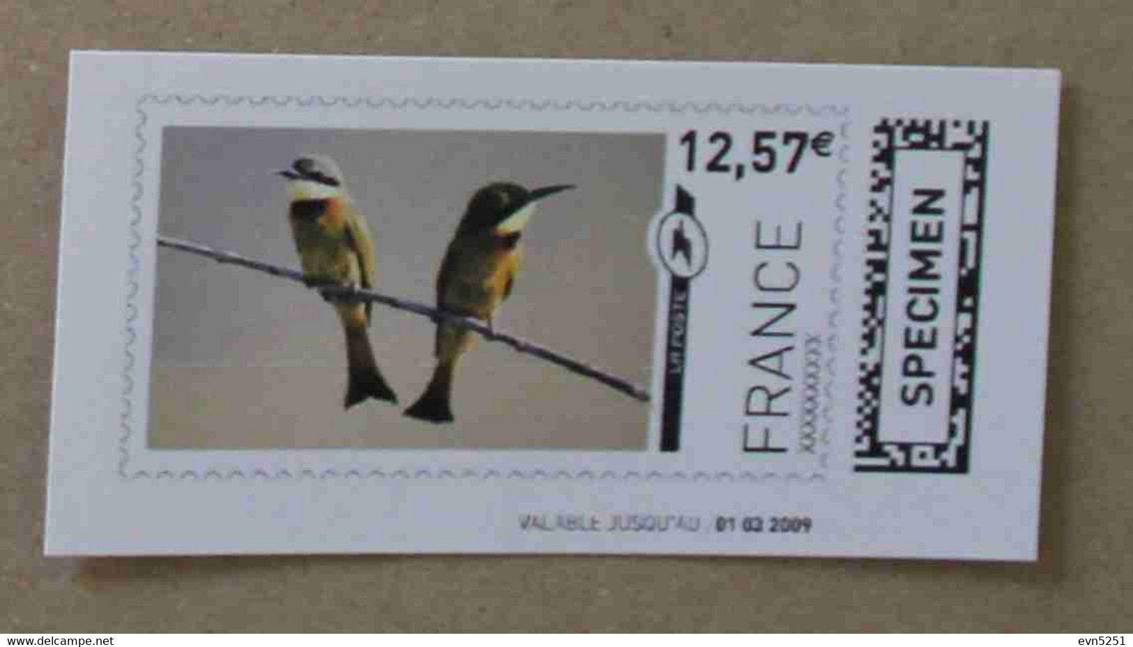 Ti02-02 : SPECIMEN - Oiseaux 12.57 €  +  1.65 € (autoadhésifs / Autocollants) - Specimen