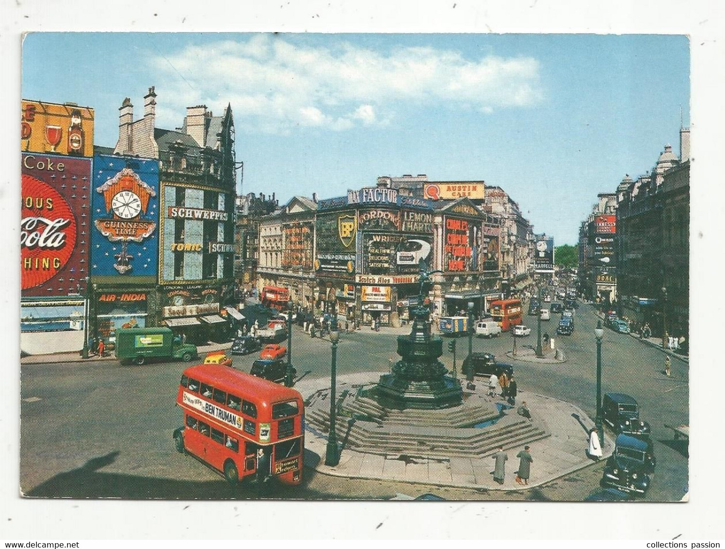 Cp, Automobiles , Bus & Autocars , Angleterre ,London , Piccadilly Circus , Vierge - Bus & Autocars