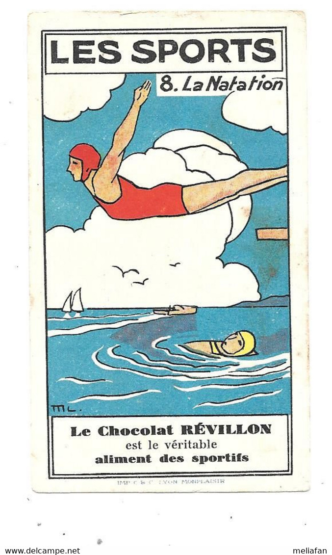 CL28 - CHROMO CHOCOLAT REVILLON - LA NATATION - Revillon