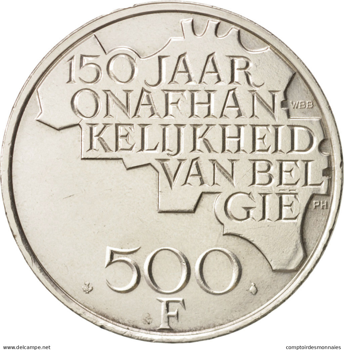 Monnaie, Belgique, 500 Francs, 500 Frank, 1980, Bruxelles, TTB+, Silver Clad - 500 Frank