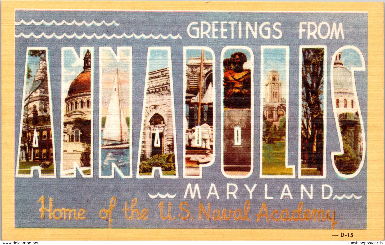 Maryland Annapolis Greetings From The Home Of The U S Naval Academy Dexter Press - Annapolis