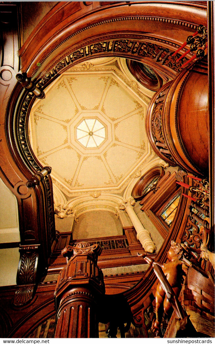 Texas Galveston Bishop's Palace Dome In Main Hallway - Galveston