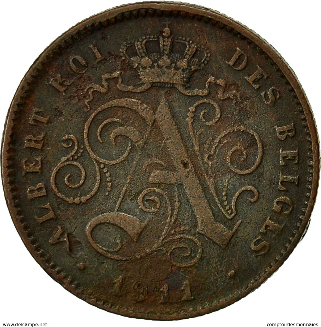 Monnaie, Belgique, Albert I, 2 Centimes, 1911, TTB, Cuivre, KM:64 - 2 Cents