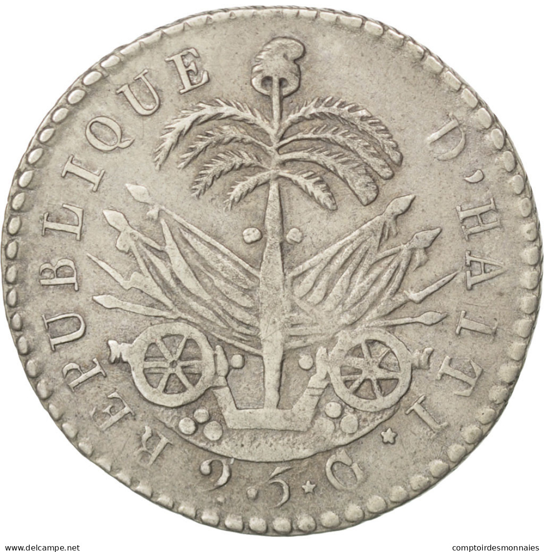 Monnaie, Haïti, 25 Centimes, 1827, TTB, Argent, KM:18.1 - Haiti