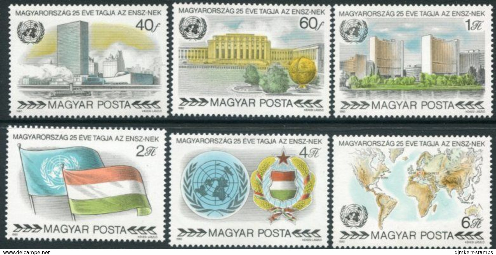 HUNGARY 1980 UN Membership Anniversary  MNH /**.  Michel 3461-66 - Neufs