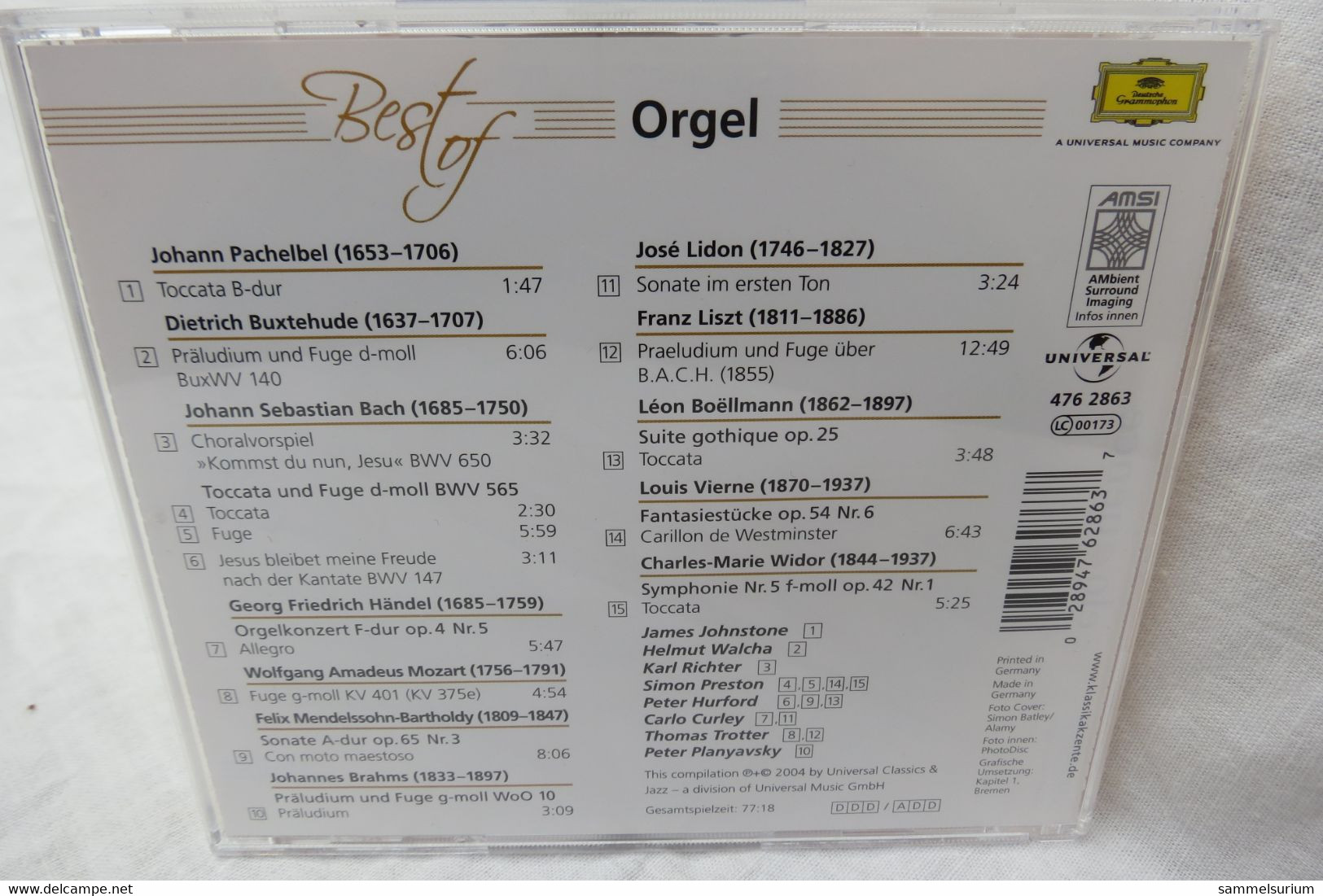 CD "Best Of Orgel" Div. Interpreten - Gospel & Religiöser Gesang