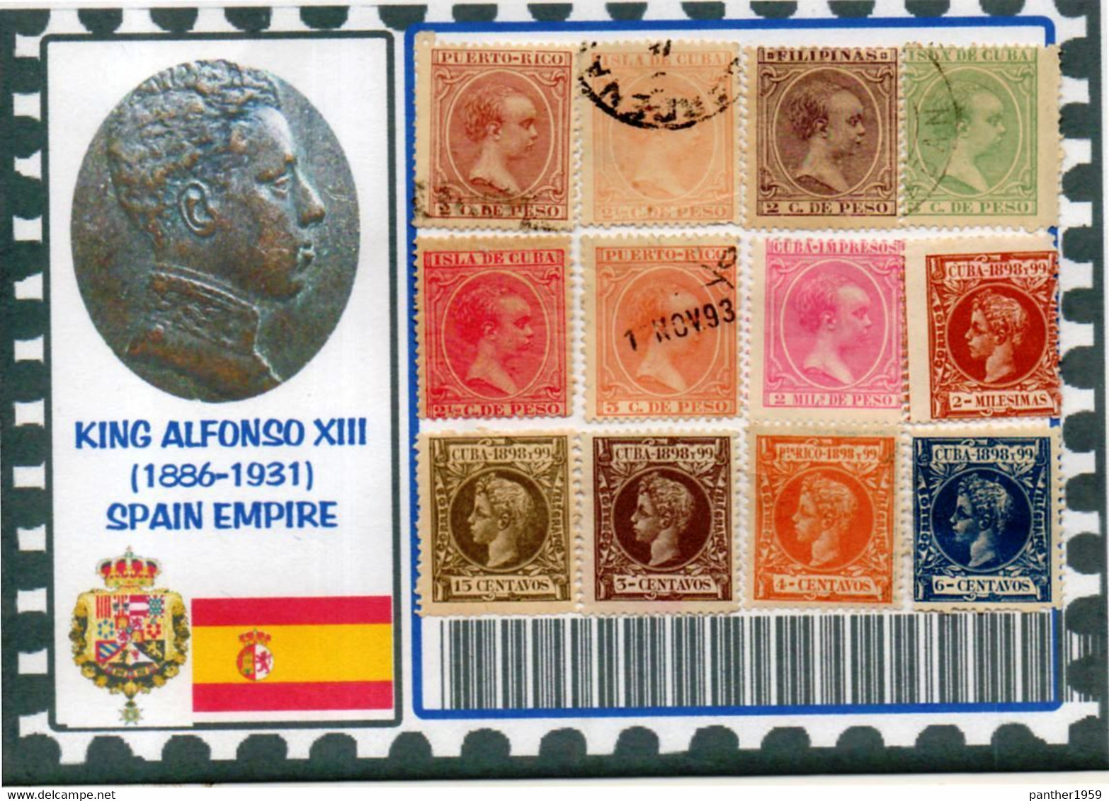 EUROPE:#SPAIN KINGDOM# KING ALPHONSE XIII#CLASSIC#1874>(ESC-260LC-1) (09) - Other & Unclassified