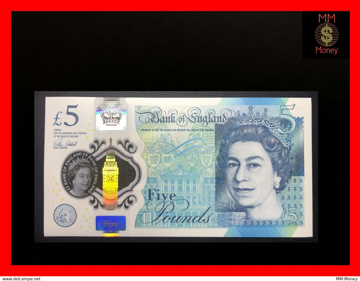 United Kingdom - England - Great Britain  5 £  2015  P. 394   Polymer   UNC - 5 Pounds