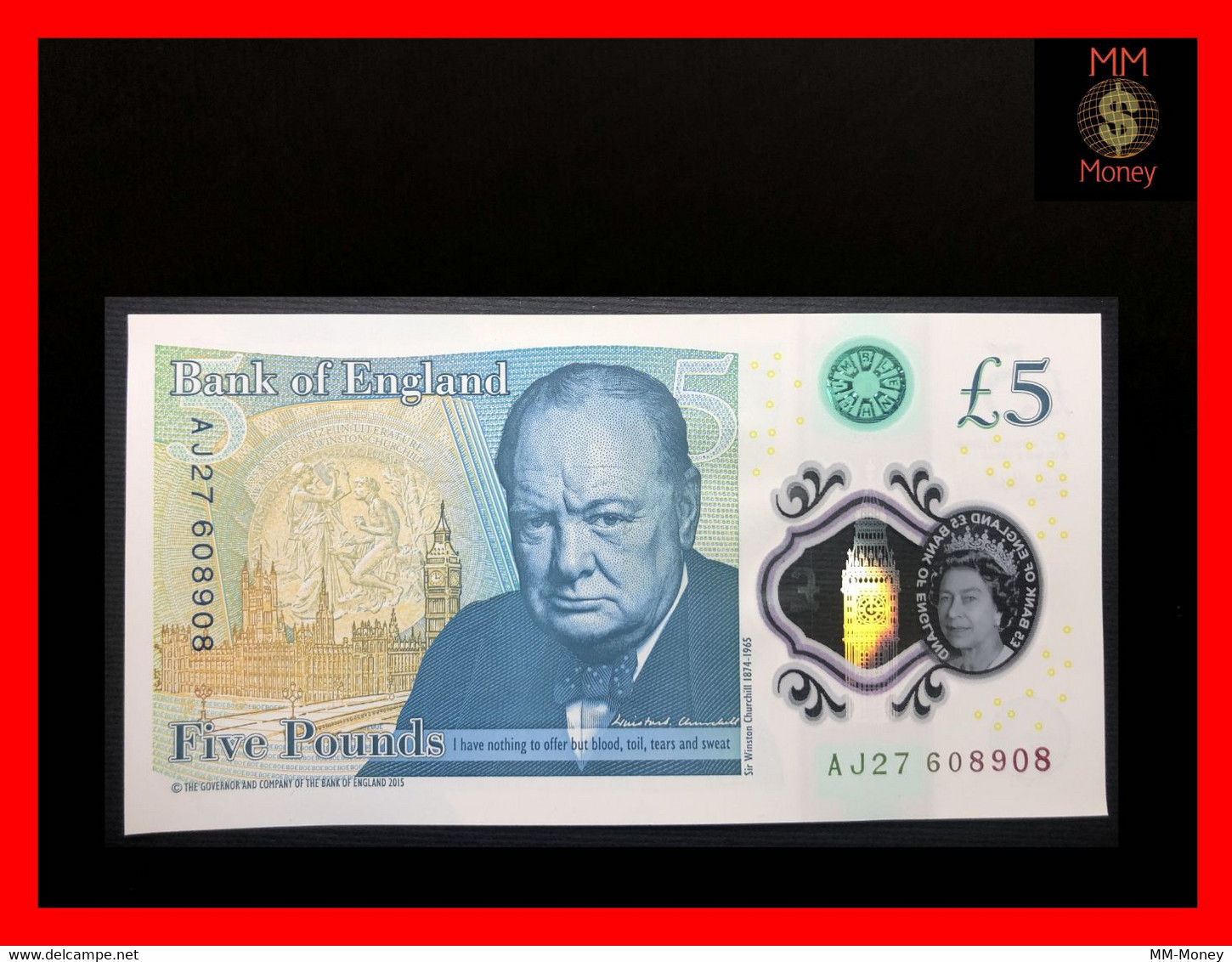 United Kingdom - England - Great Britain  5 £  2015  P. 394   Polymer   UNC - 5 Pond