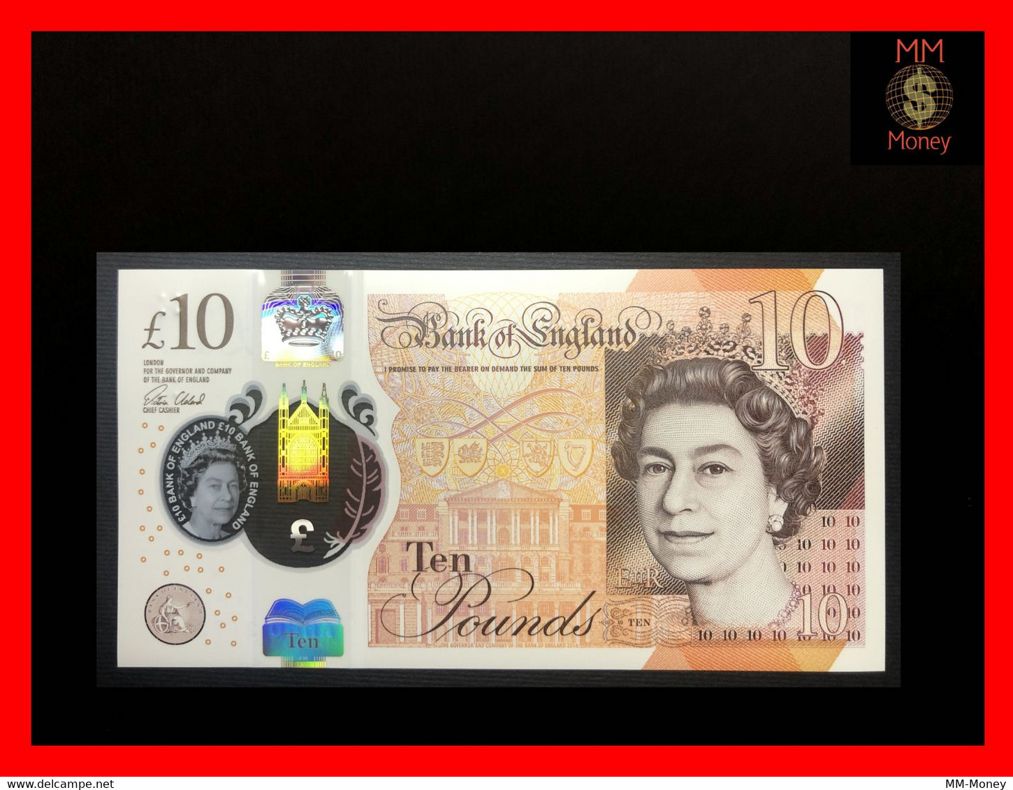 United Kingdom - England - Great Britain  10 £  2016  P. 395   Polymer   UNC - 10 Pounds