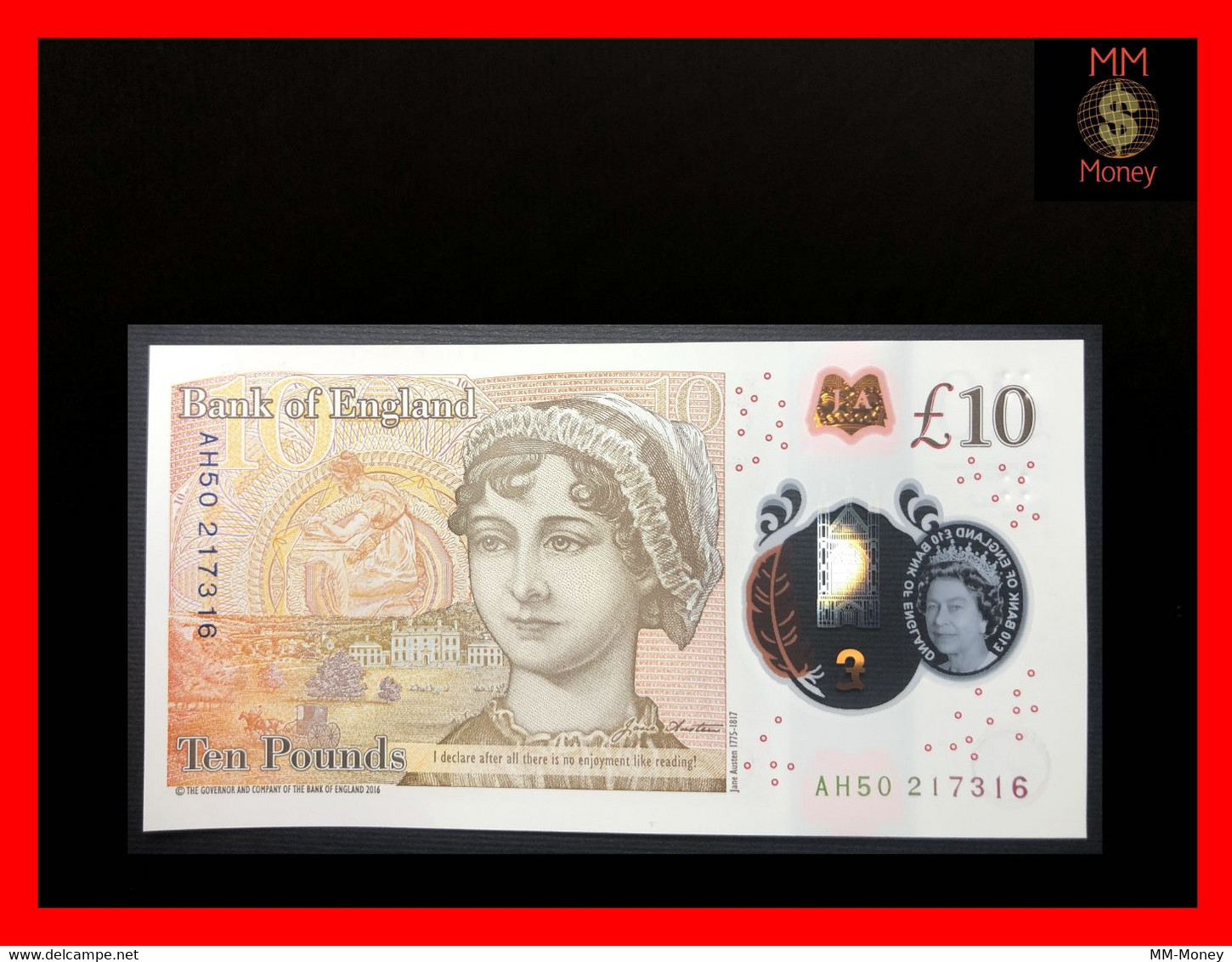 United Kingdom - England - Great Britain  10 £  2016  P. 395   Polymer   UNC - 10 Pounds