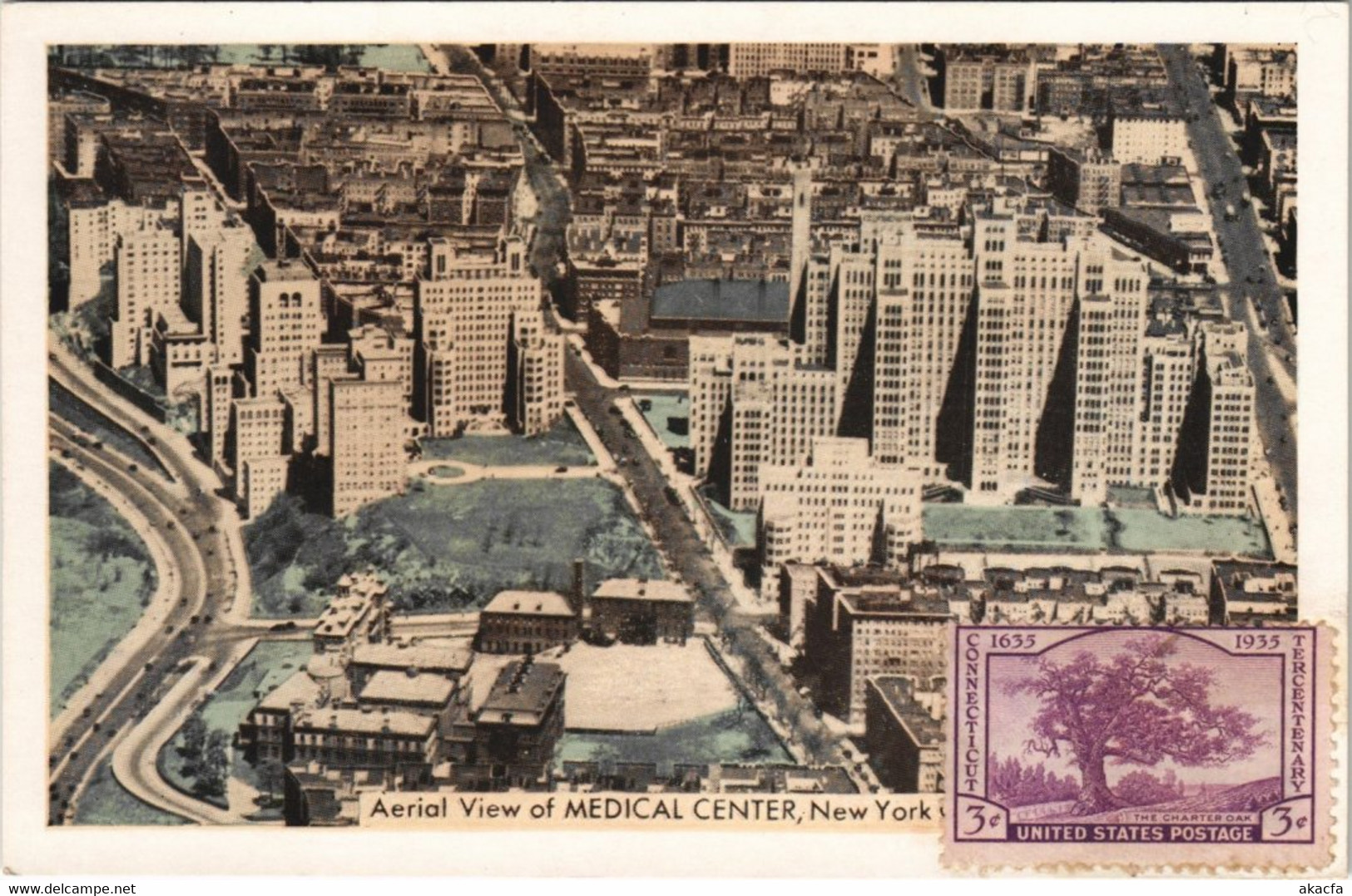 CPA AK Aerial View Of Medical Center NEW YORK CITY USA (790386) - Gesundheit & Krankenhäuser