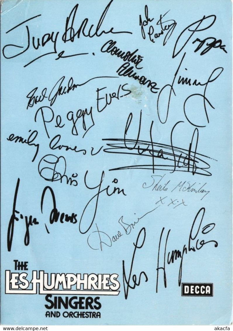 CPM AK The Les Humphries Singers SINGER Real Signature (759981) - Sänger Und Musikanten