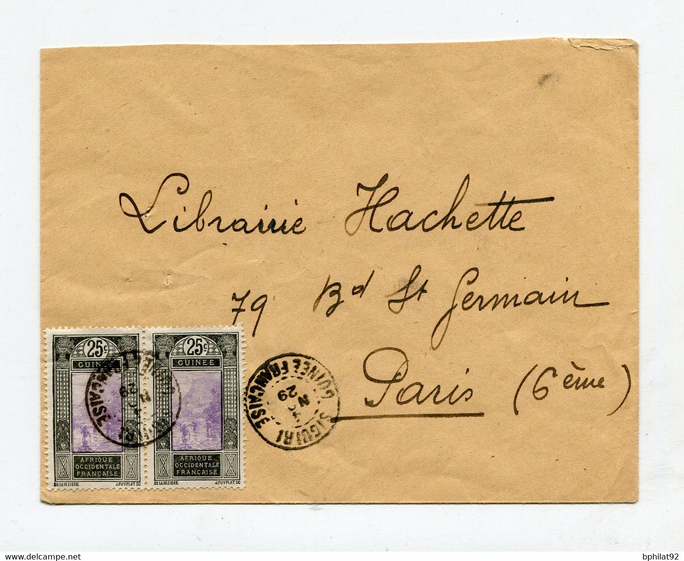 !!! GUINEE, LETTRE DE SIRIGUI DE 1929 POUR PARIS - Lettres & Documents