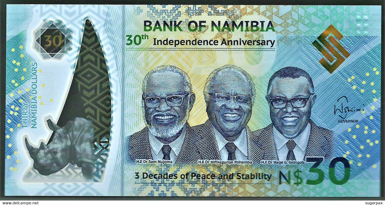 Namibia - 30 Dollars - 2020 - Pick New - Unc. - Polymer - Commemorative - Namibia