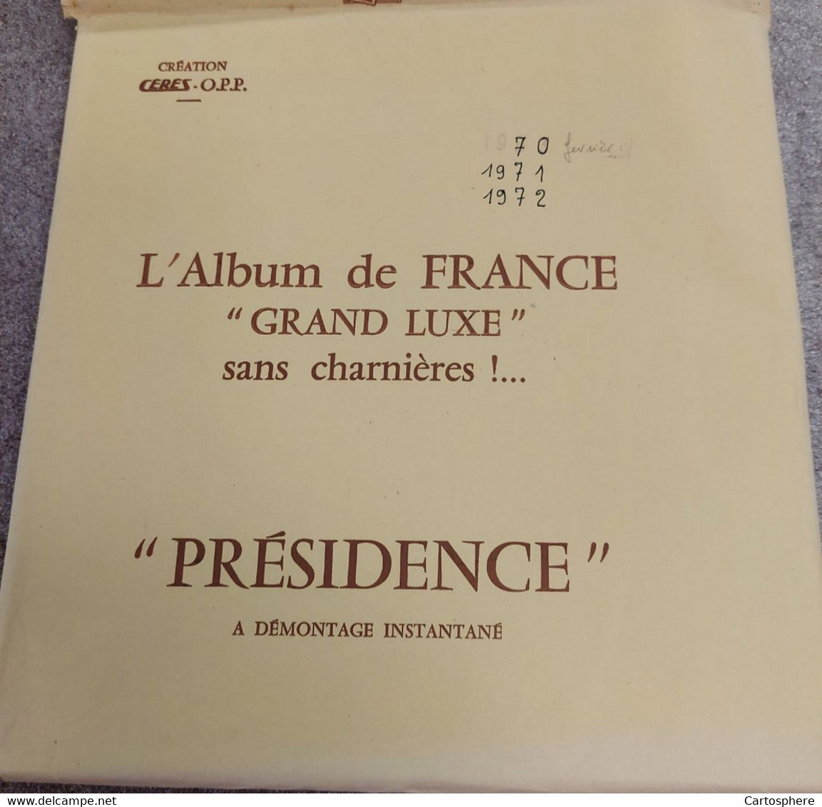 20 FEUILLES PRESIDENCE CERES FRANCE - ANNEES 1970 A 1974 INCLUS NEUVES JAMAIS UTILISEES SANS TIMBRES - Pre-printed Pages