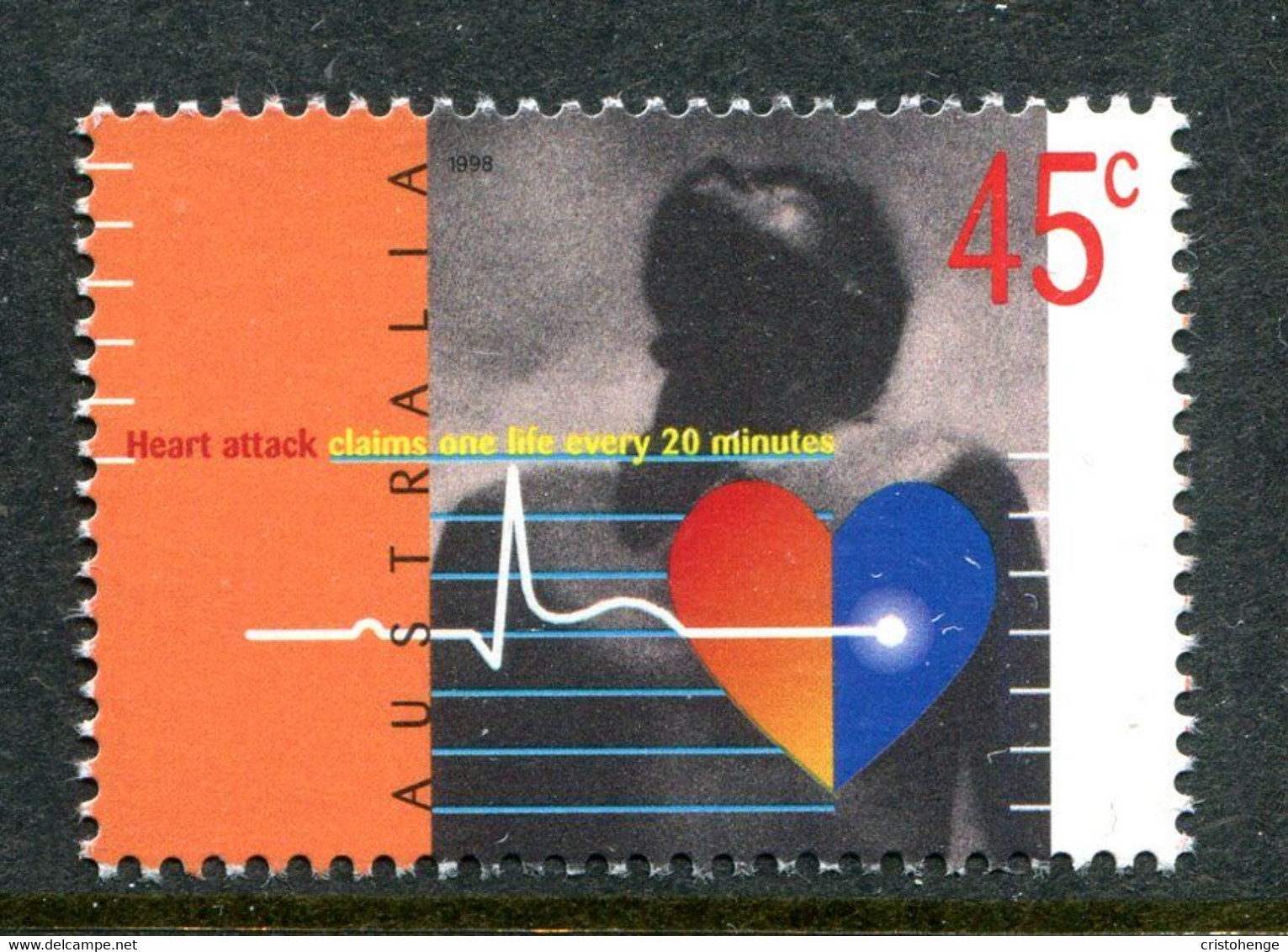 Australia 1998 Heart Disease Awareness MNH (SG 1769) - Mint Stamps