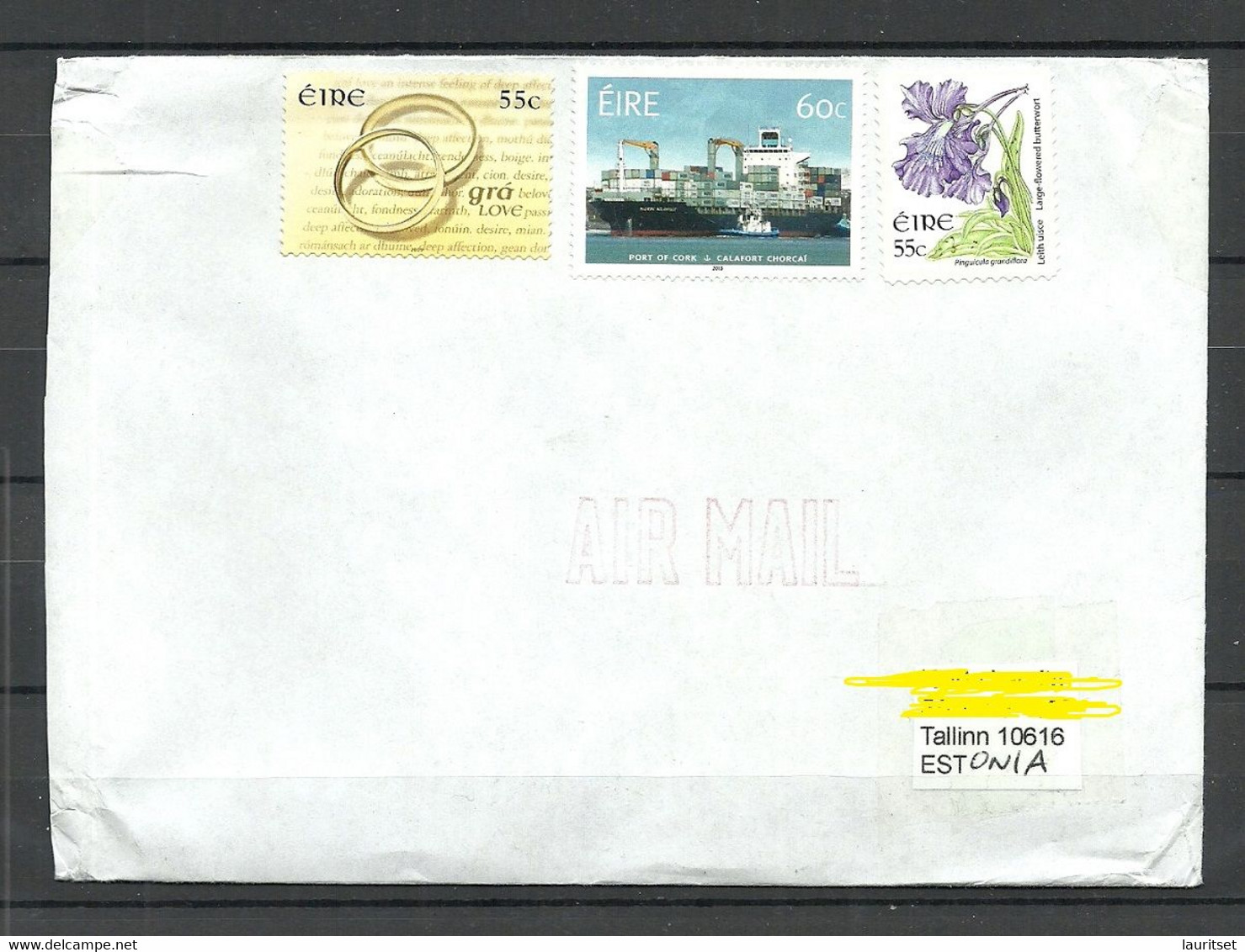 IRLAND IRELAND 2021 Cover To Estonia Stamps Remained Uncancelled! - Lettres & Documents