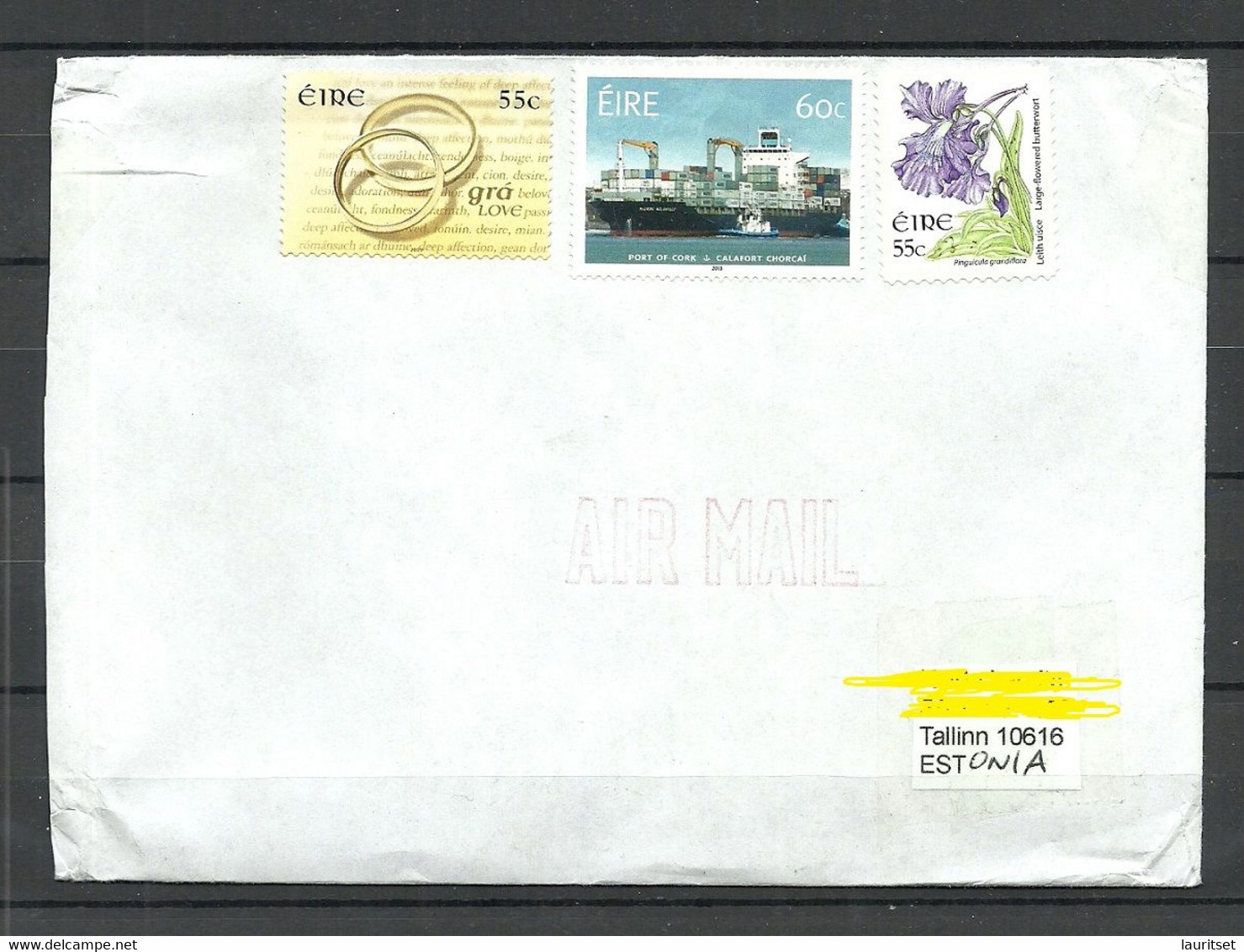 IRLAND IRELAND 2021 Cover To Estonia Stamps Remained Uncancelled! - Brieven En Documenten