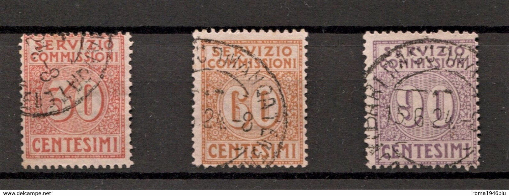 REGNO 1913 SERVIZIO COMMISSIONI SERIE CPL. ANNULLATA - Postage Due
