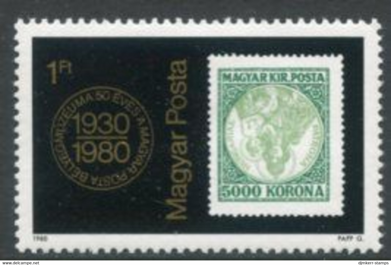 HUNGARY 1980 Postal Museum MNH / **.  Michel 3428 - Unused Stamps