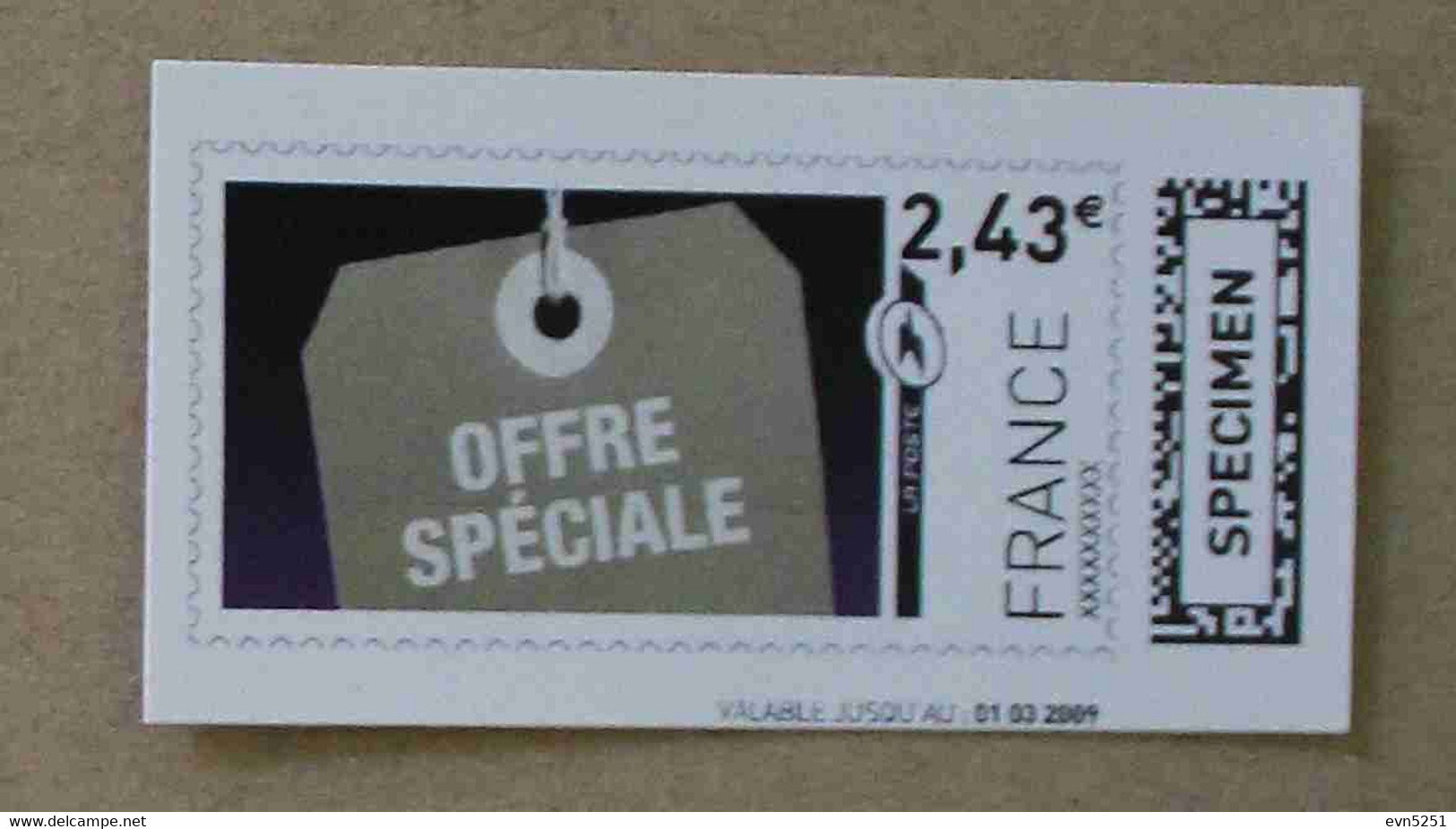 Ti02-02 : SPECIMEN - Offre Spéciale 2.43 €  +  Bonnes Affaires 20.00 € (autoadhésifs / Autocollants) - Specimen