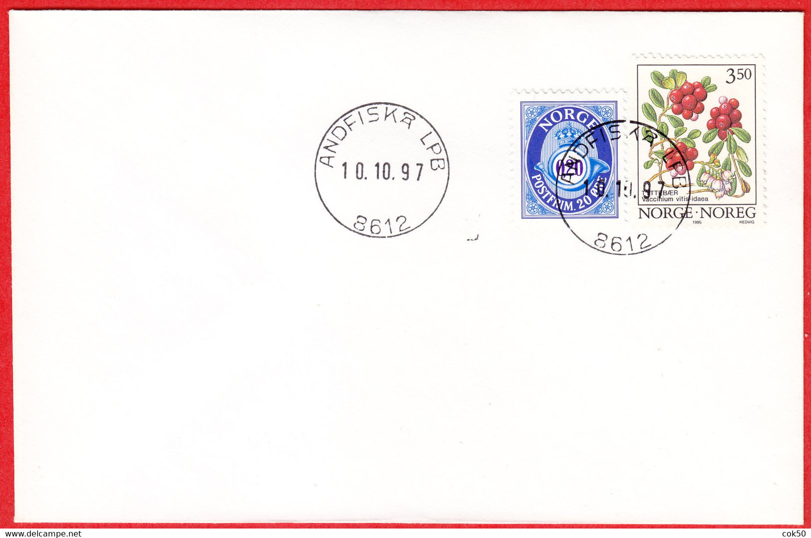 NORWAY -  8612 ANDFISKÅ LPB - 24 MmØ - (Nordland County) - Last Day/postoffice Closed On 1997.10.10 - Local Post Stamps