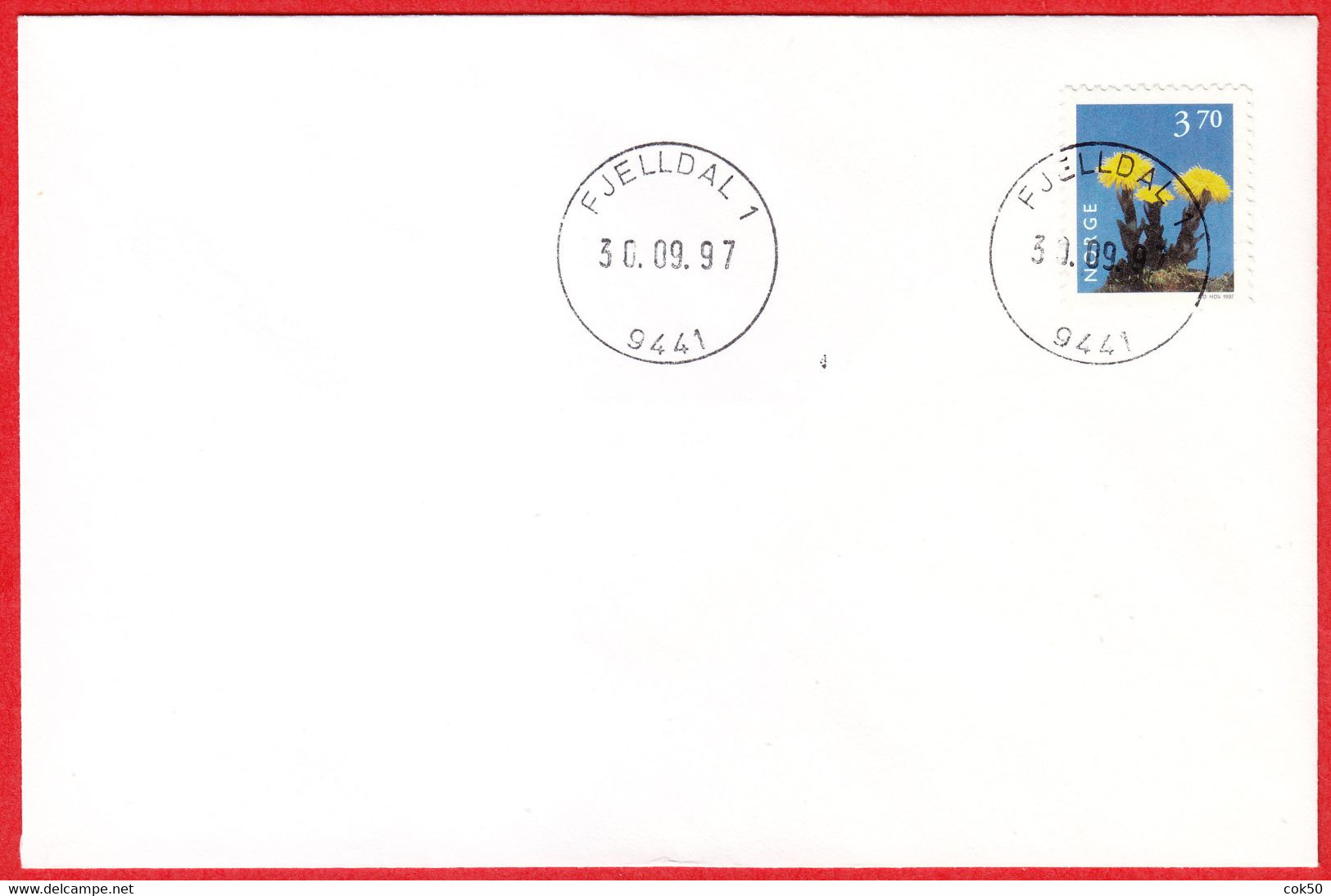 NORWAY -  9441 FJELLDAL 1 - 24 MmØ - (Nordland County) - Last Day/postoffice Closed On 1997.09.30 - Ortsausgaben