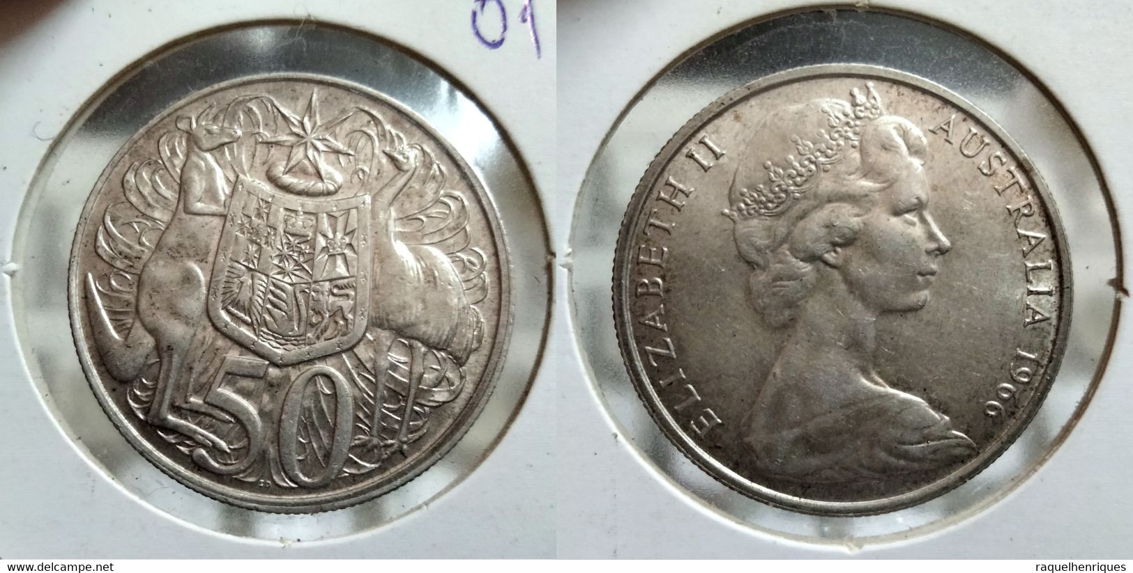 AUSTRALIA 50 CENTS 1966 Km#67 SILVER (G#07-01.1) - 50 Cents