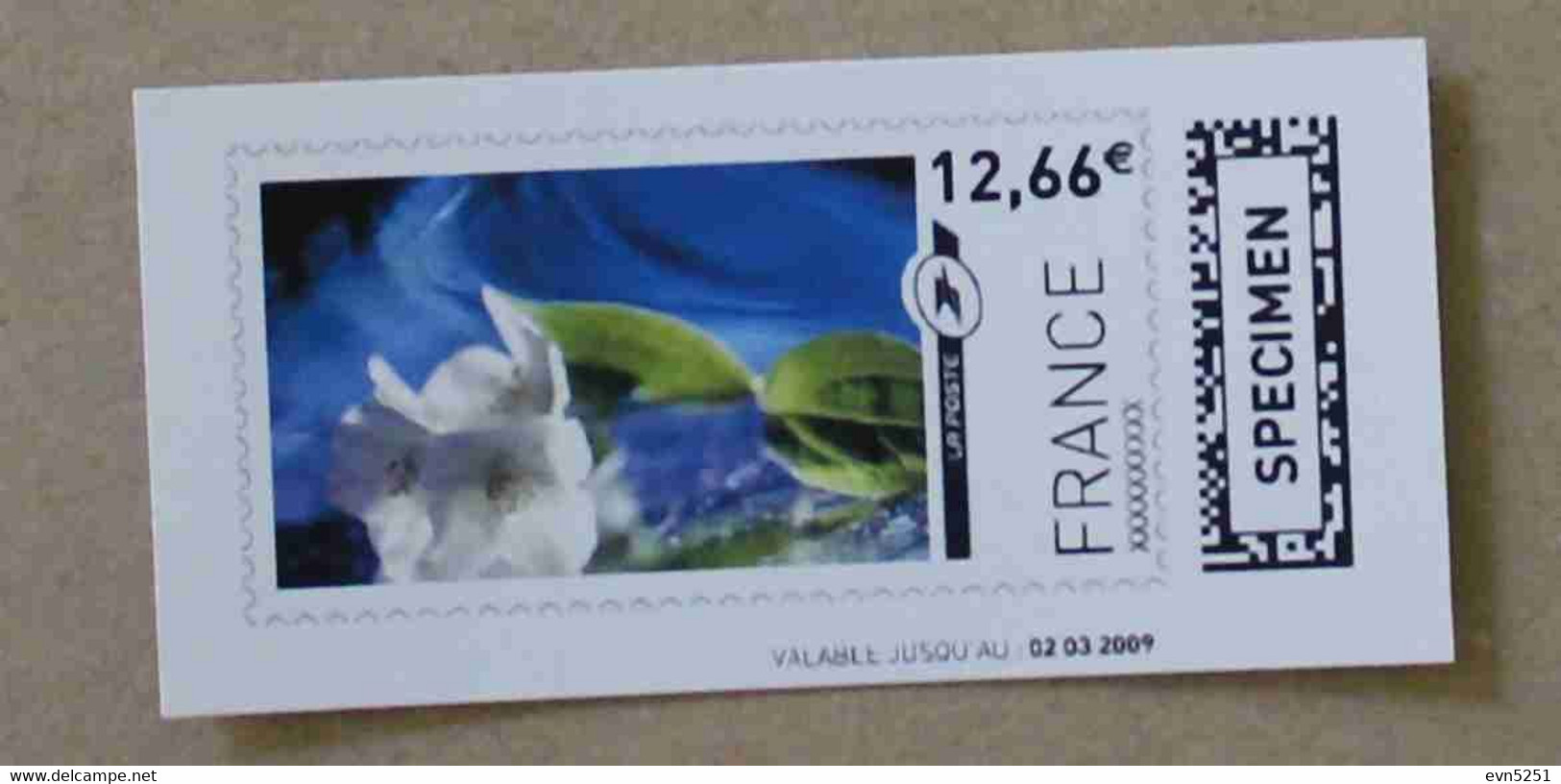 Ti02-02 : SPECIMEN - Fleurs 8.85 €  +  12.66 € (autoadhésifs / Autocollants) - Specimen