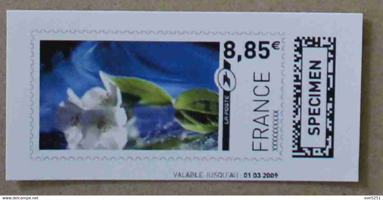 Ti02-02 : SPECIMEN - Fleurs 39.04 €  +  8.85 € (autoadhésifs / Autocollants) - Specimen