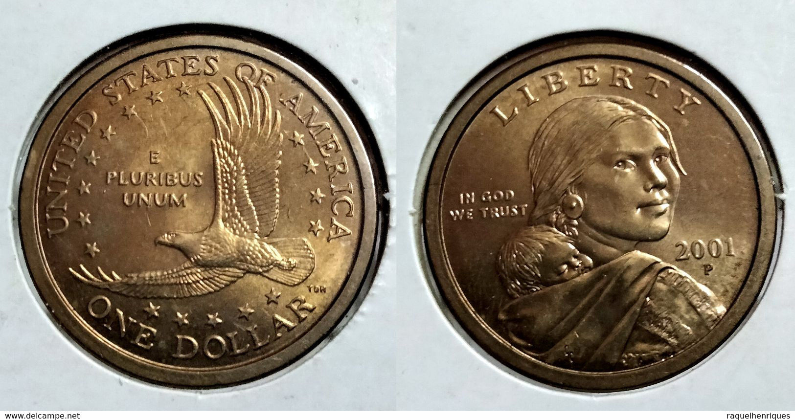 UNITED STATES DOLLAR 2001 P - Sacagawea Km# 310 (G#07-01.6) - 2000-…: Sacagawea