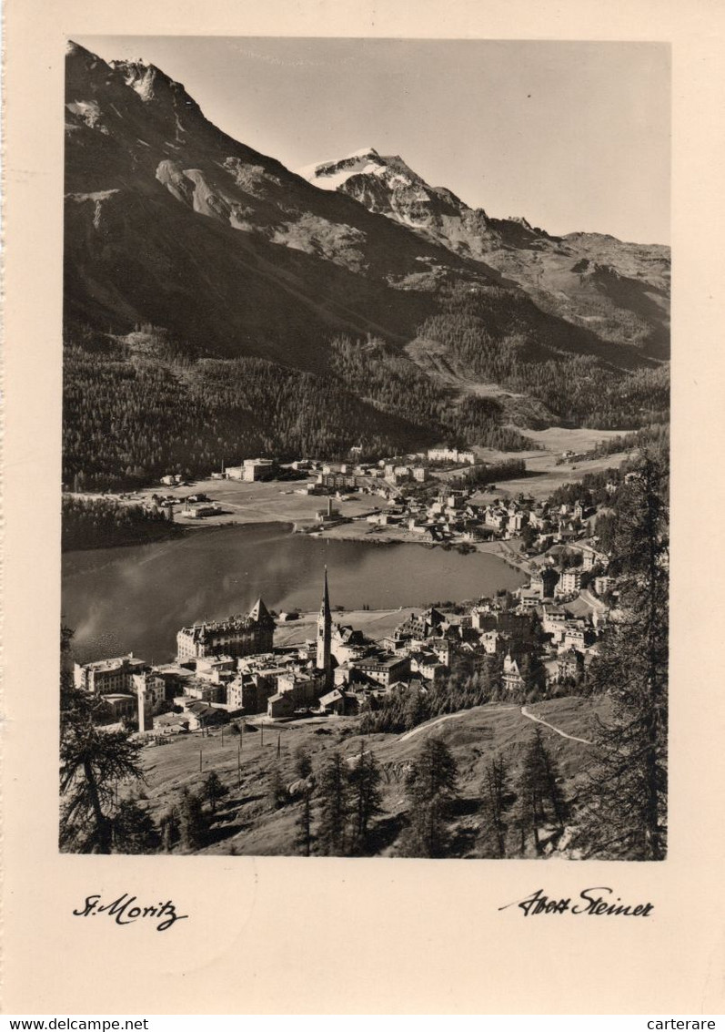 SUISSE,HLVETIA,SWISS,SWITZERLAND,SVIZZERA,SCHWEIZ,GRISONS,SAINT MORITZ,CARTE PHOTO ALBERT STEINER - St. Moritz