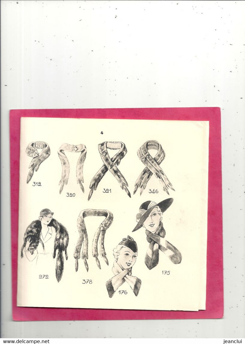 SUPERBE DEPLILLANT De Chez TONY GAY & FILS De THOISSEY ( FOURREUR ) +TARIF SAISON 1935-1935 De 4 Pages . Etat Sup - 1900 – 1949
