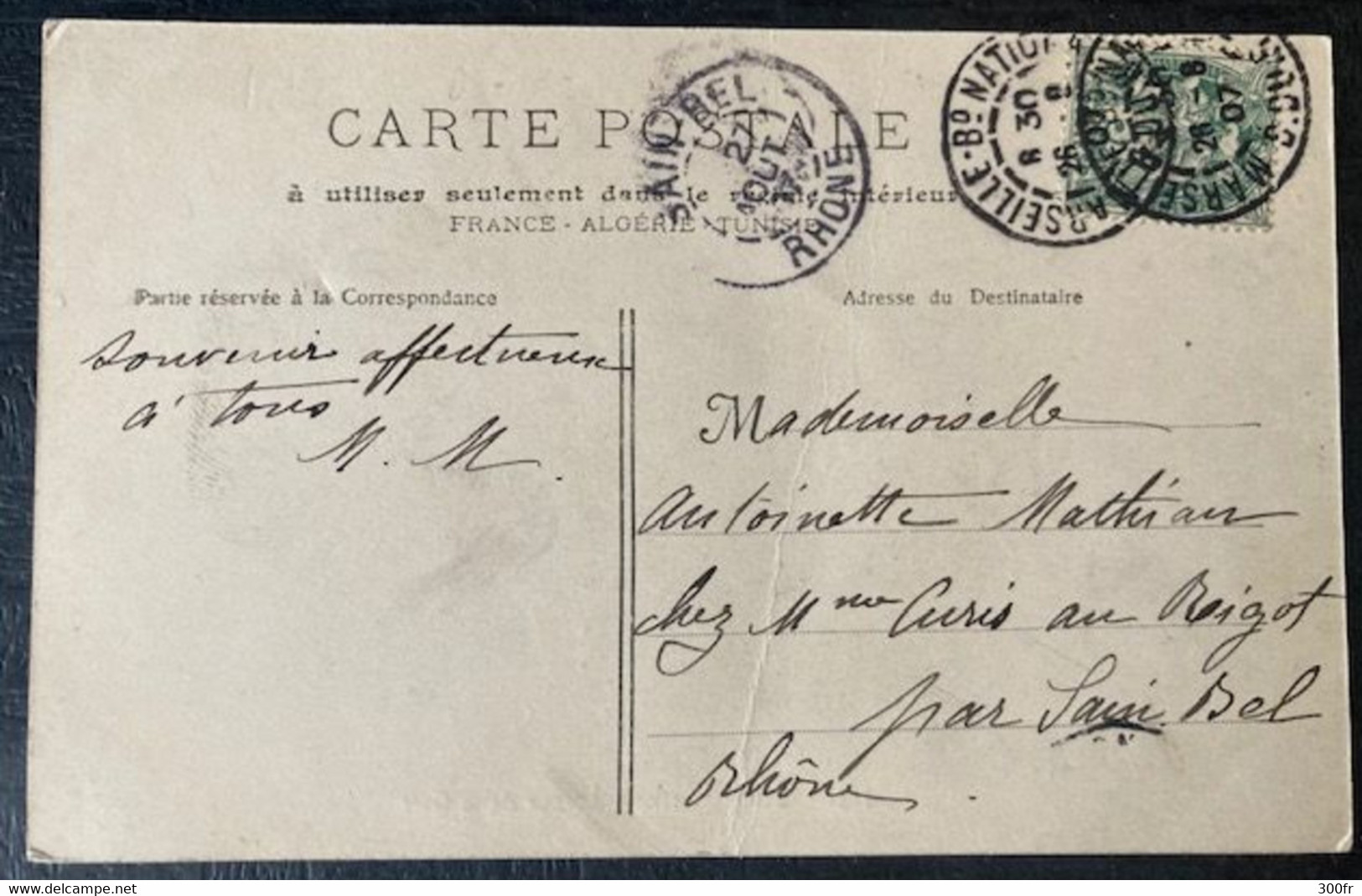 CPA MARSEILLE SAINTE MARTHE AVENUE DE LA GARE (13 Bouches Du Rhône ) 1907 Animée CYCLISTE FILLES SAIN BEL - Saint Barnabé, Saint Julien, Montolivet