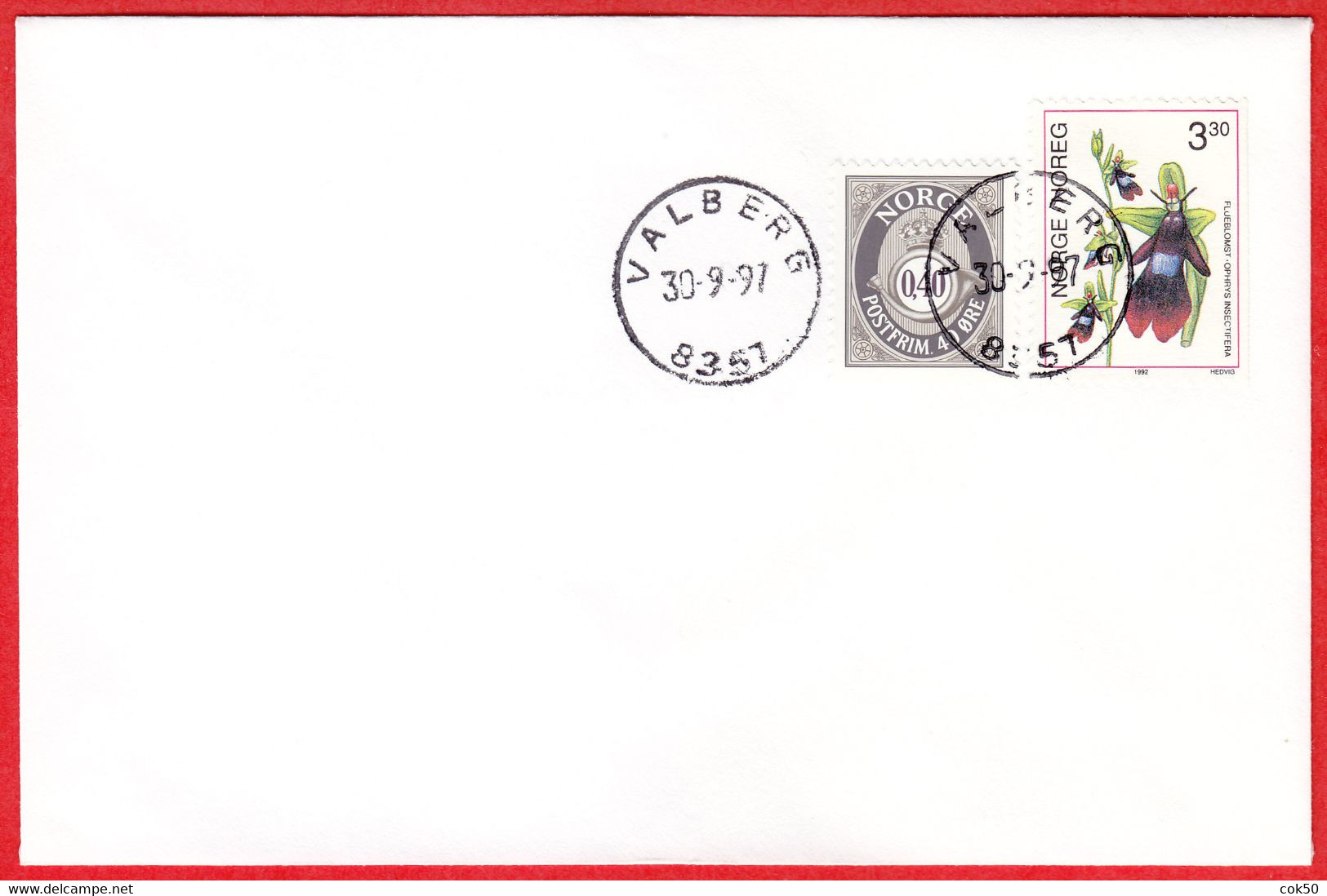 NORWAY -  8357 VALBERG - (Nordland County) - Last Day/postoffice Closed On 1997.09.30 - Emisiones Locales