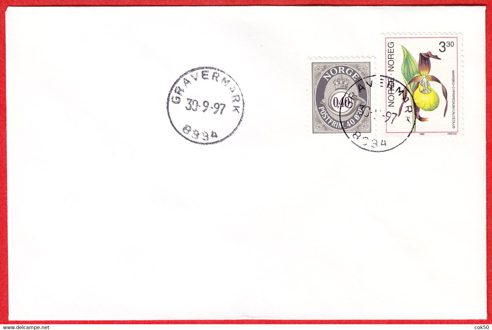 NORWAY -  8334 GRAVERMARK - (Nordland County) - Last Day/postoffice Closed On 1997.09.30 - Local Post Stamps