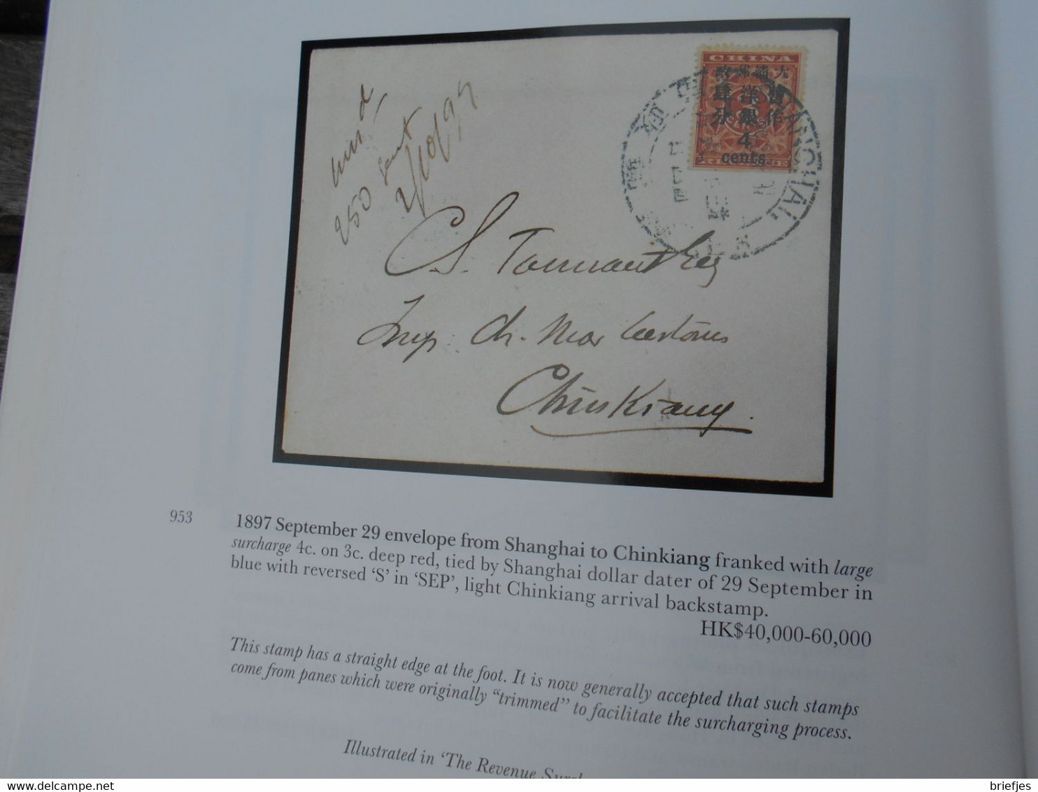 Red Revenue On Cover Largest Specialized Collection Ever,  Described In Detail Auction Catalogue 1996 Sotheby's (111) - Sonstige