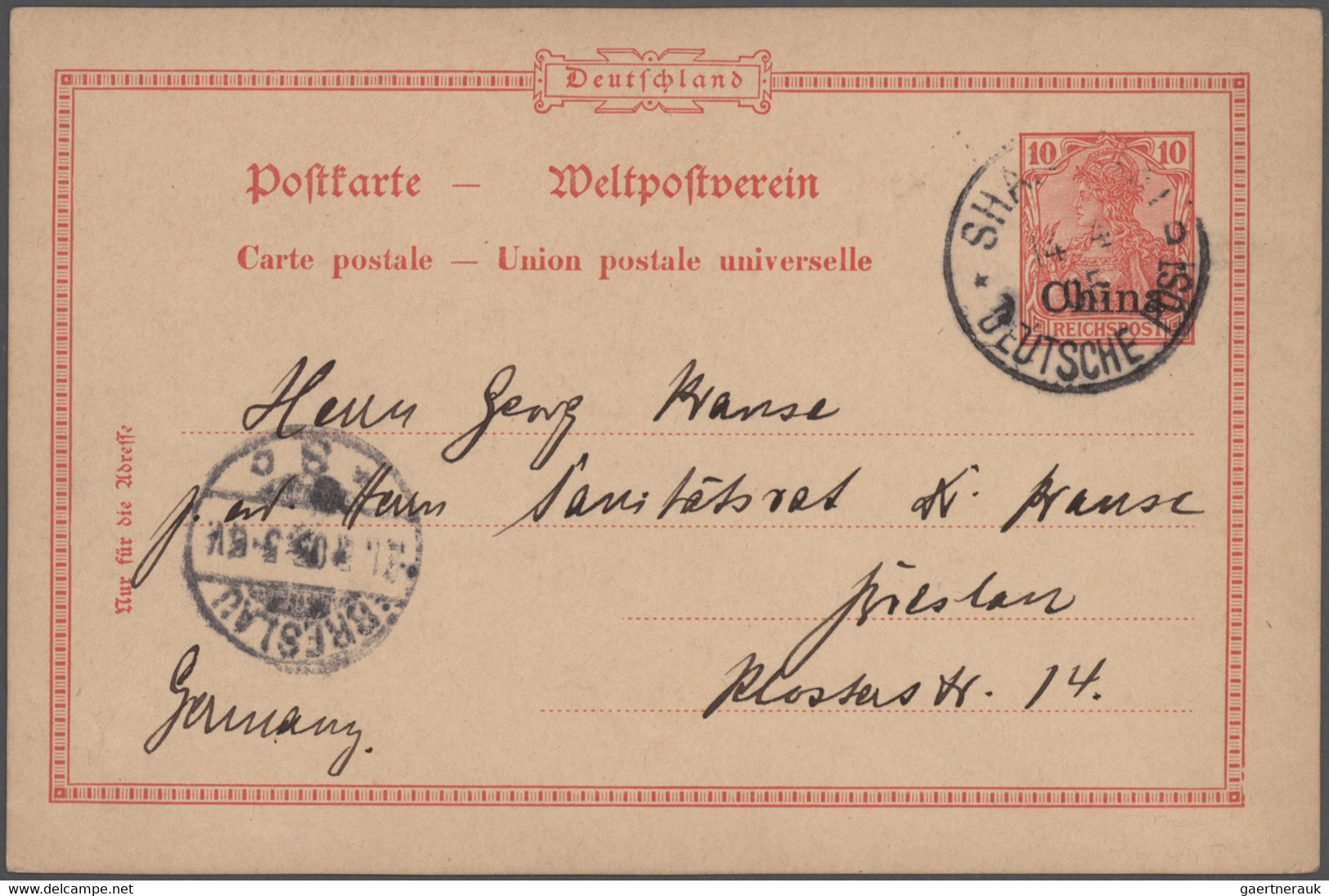 Deutsche Kolonien: 1899/1915, Saubere Ganzsachen-Sammlung Von China Bis Togo Mit Ca. 300 Stück Teils - Other & Unclassified