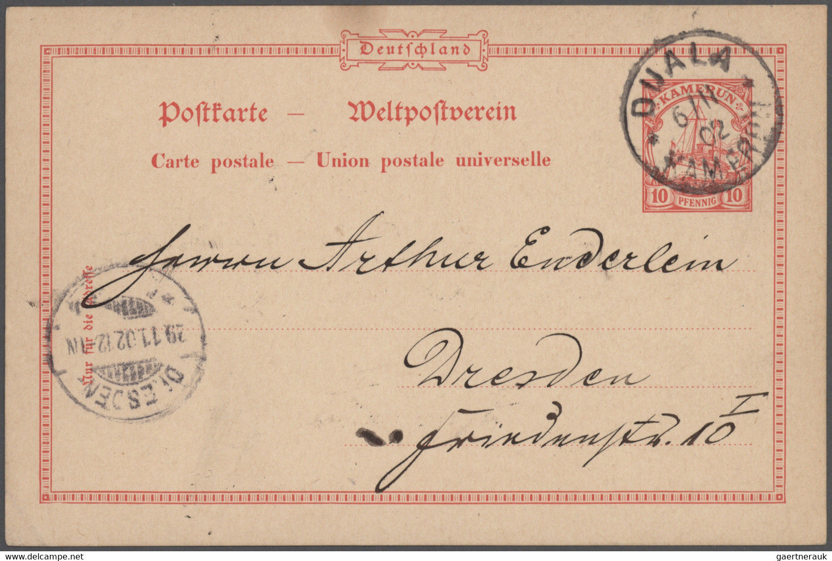 Deutsche Kolonien: 1899/1915, saubere Ganzsachen-Sammlung von China bis Togo mit ca. 300 Stück teils