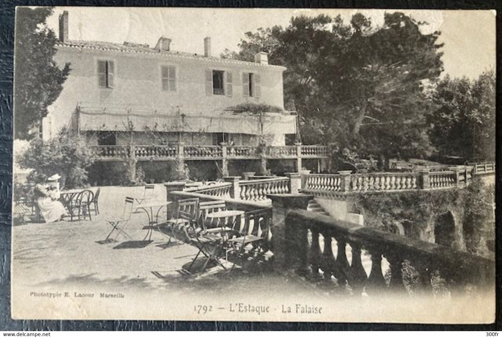 CPA MARSEILLE L' ESTAQUE LA FALAISE  (13 Bouches Du Rhône ) 1908 Animée FEMMES  SAINT CYR VAR - L'Estaque