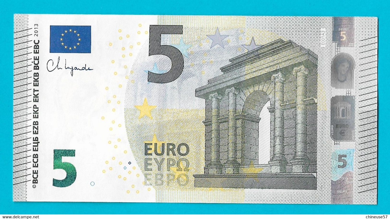 Billet 5 Euros C Lagarde 2013  EC1322239994 -E001A3 - 5 Euro