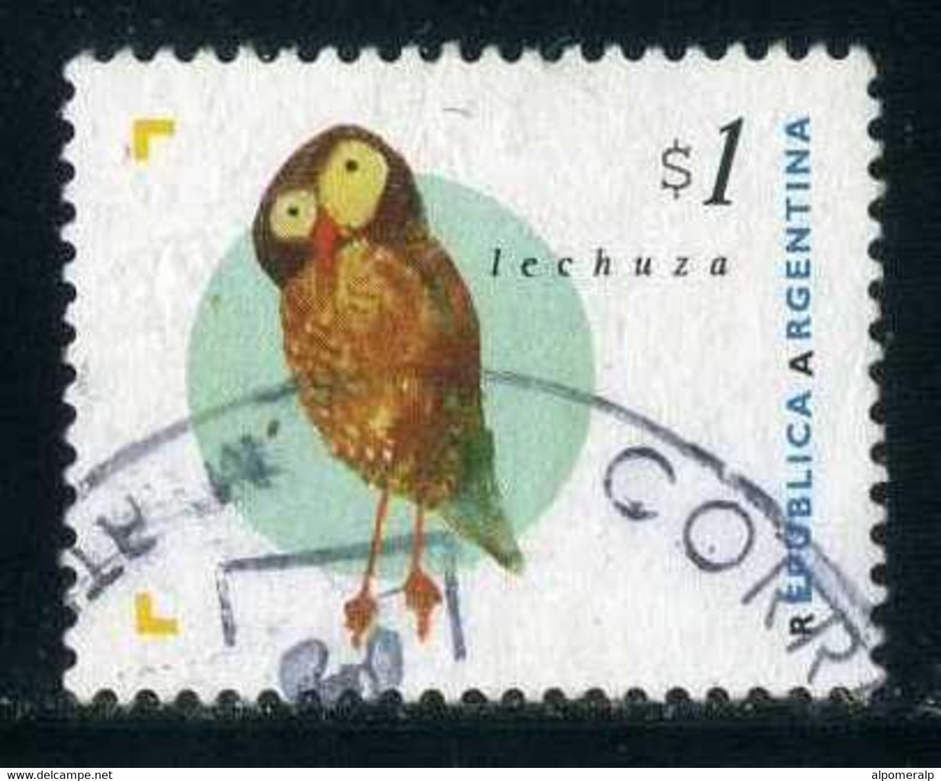 Argentina 1995 Mi 226 [Big Head] Common Barn Owl (Tyto Alba) | Animals (Fauna) | Birds Of Prey, Owls - Usados