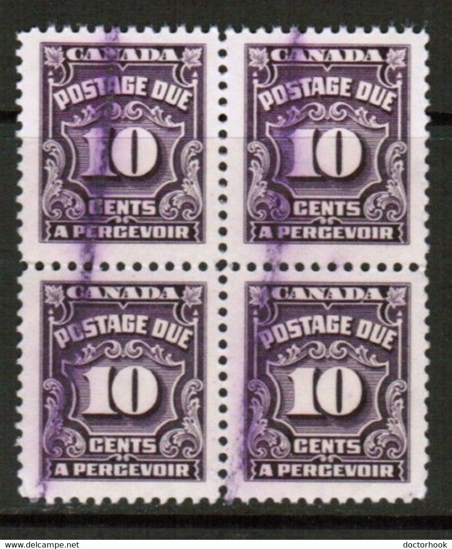 CANADA  Scott # J 20 VF USED BLK. 4 (Stamp Scan # 781) - Portomarken